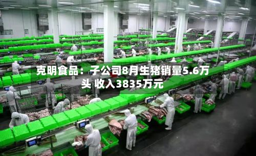 克明食品：子公司8月生猪销量5.6万头 收入3835万元