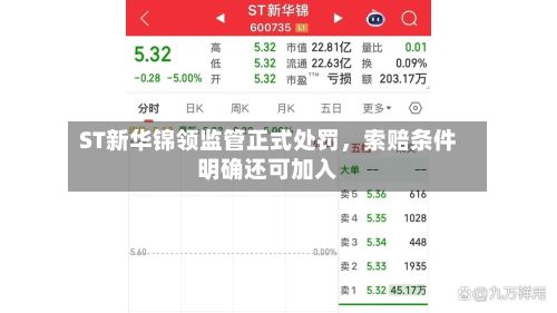 ST新华锦领监管正式处罚,索赔条件明确还可加入