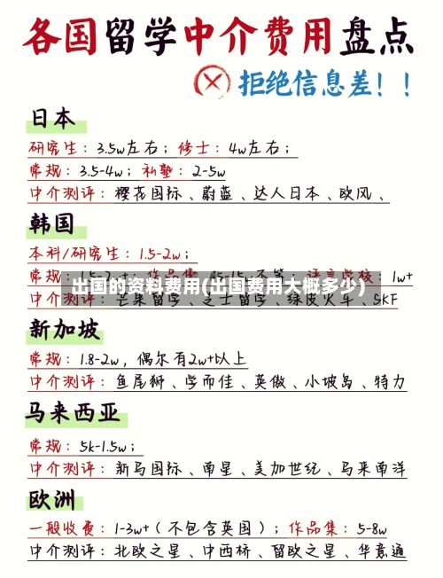 出国的资料费用(出国费用大概多少)-第2张图片