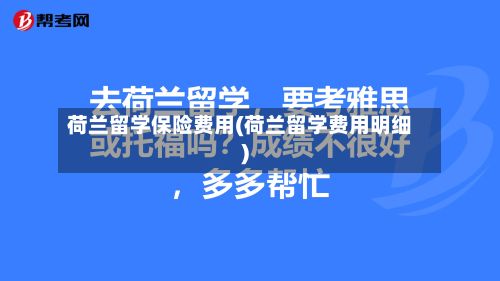 荷兰留学保险费用(荷兰留学费用明细)-第2张图片