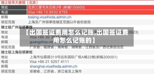 【出国签证费用怎么记账,出国签证费用怎么记账的】-第3张图片