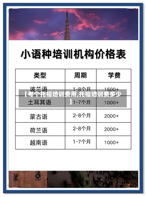 【考个托福培训费用,托福培训费多少】