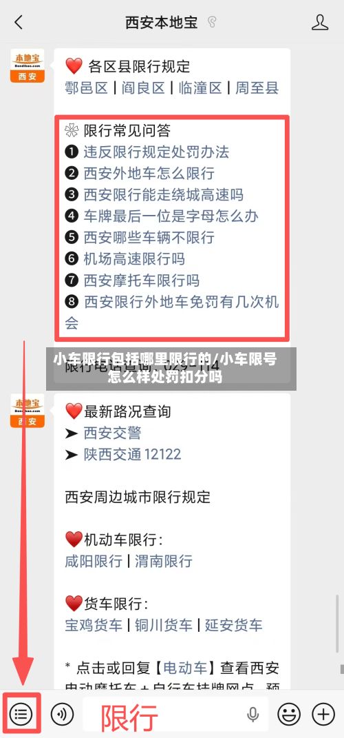 小车限行包括哪里限行的/小车限号怎么样处罚扣分吗-第3张图片