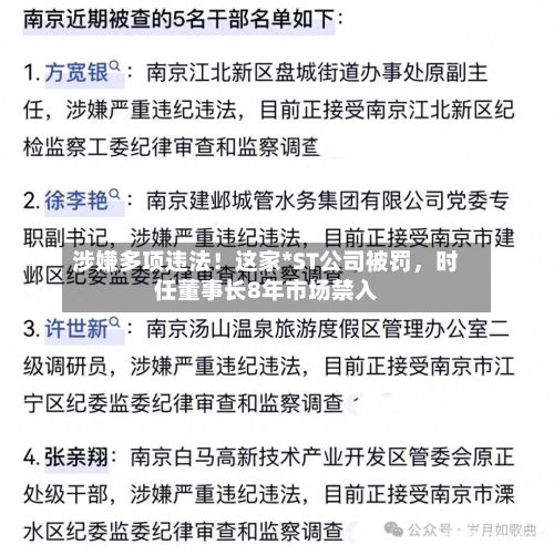 涉嫌多项违法！这家*ST公司被罚，时任董事长8年市场禁入-第2张图片