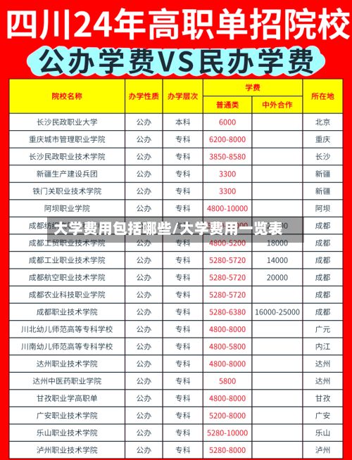 大学费用包括哪些/大学费用一览表-第3张图片