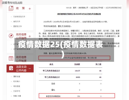 疫情数据25(疫情数据表)