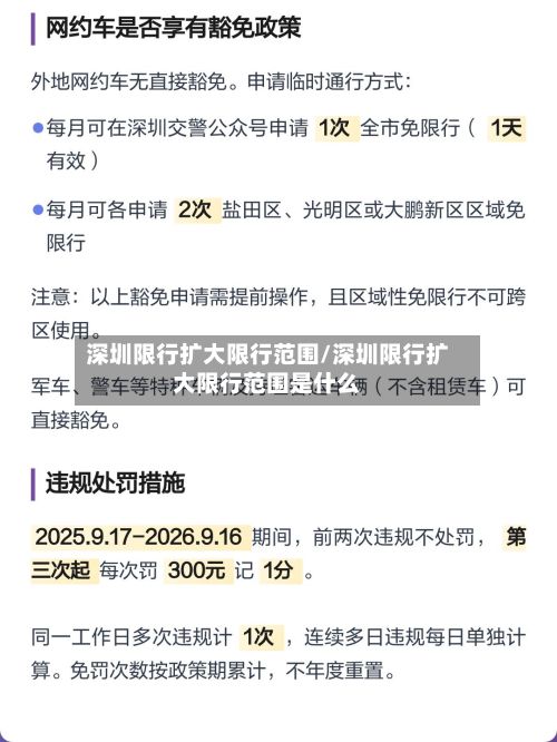 深圳限行扩大限行范围/深圳限行扩大限行范围是什么-第2张图片